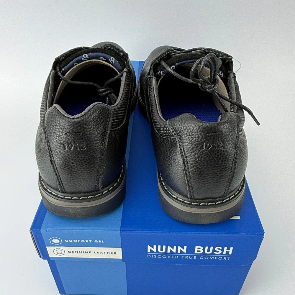 Nunn Bush Bayridge PT OX Leather Plain Toe Oxford Shoes Mens 13 M Black NIB
